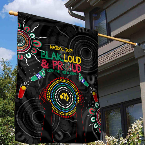 Blak Loud and Proud NAIDOC 2024 Garden Flag Indigenous Aboriginal