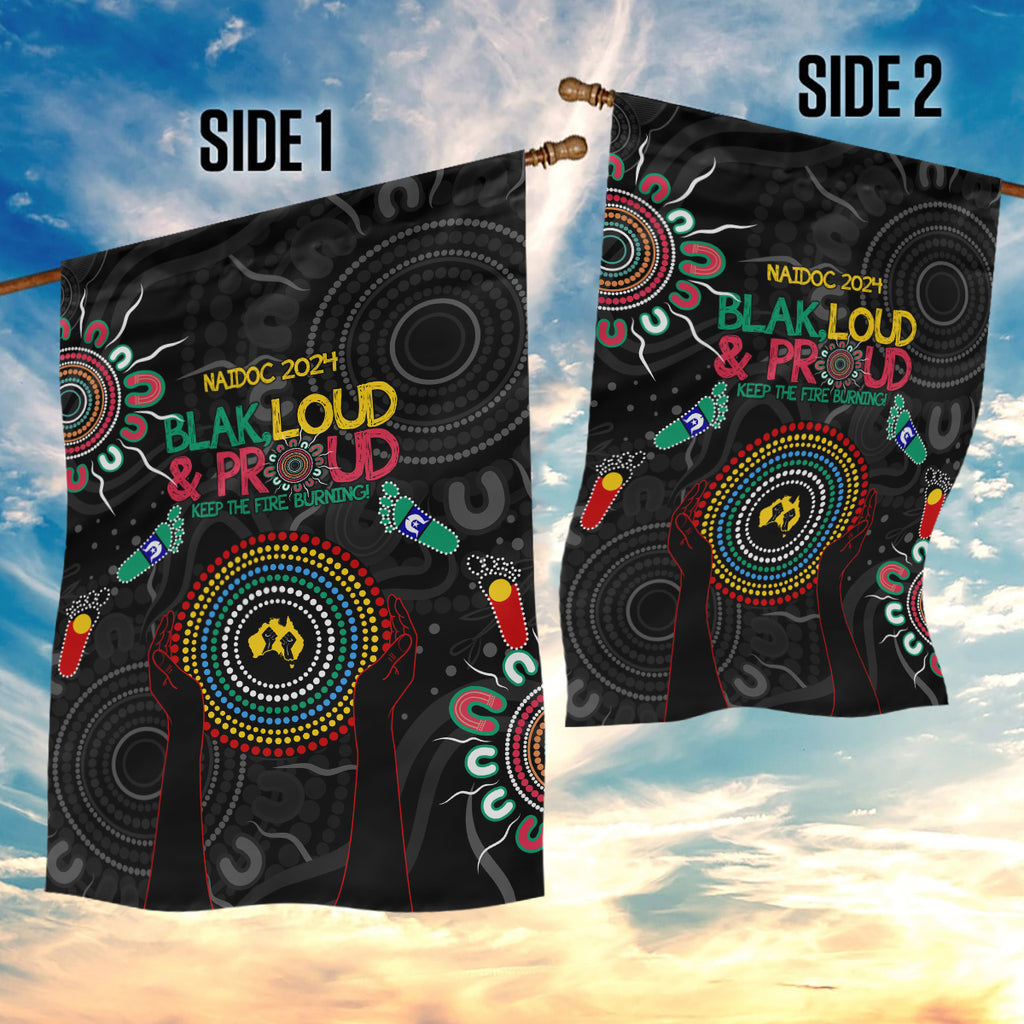 Blak Loud and Proud NAIDOC 2024 Garden Flag Indigenous Aboriginal