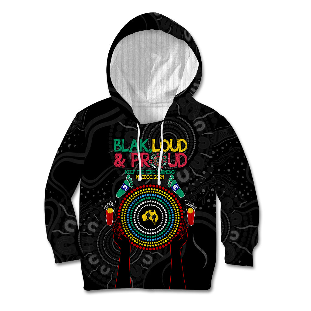 Blak Loud and Proud NAIDOC 2024 Kid Hoodie Indigenous Aboriginal