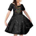 Blak Loud and Proud NAIDOC 2024 Kid Short Sleeve Dress Indigenous Aboriginal