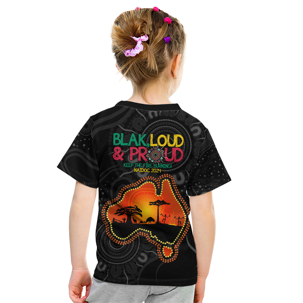 Blak Loud and Proud NAIDOC 2024 Kid T Shirt Indigenous Aboriginal