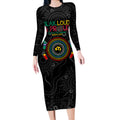 Blak Loud and Proud NAIDOC 2024 Long Sleeve Bodycon Dress Indigenous Aboriginal