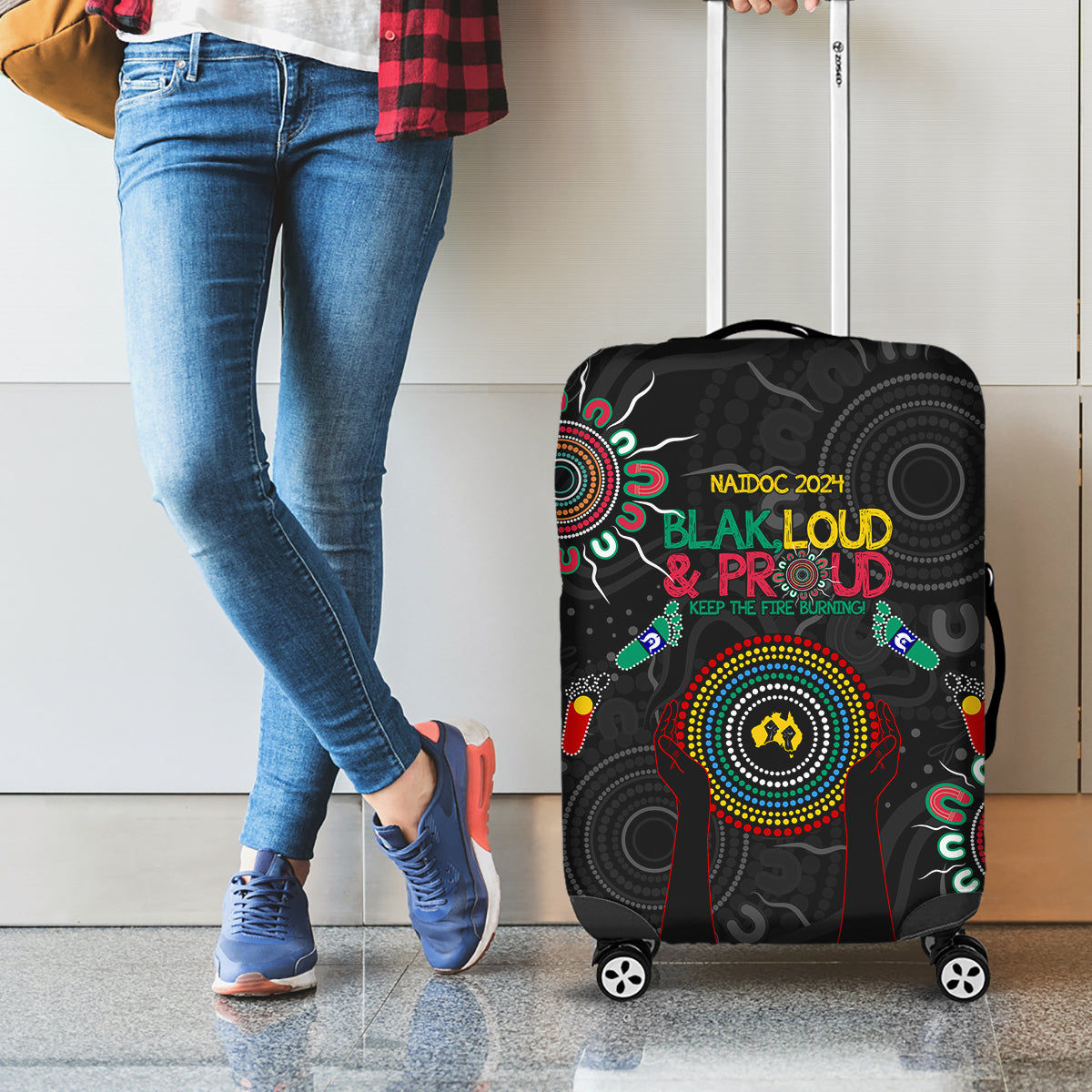 Blak Loud and Proud NAIDOC 2024 Luggage Cover Indigenous Aboriginal