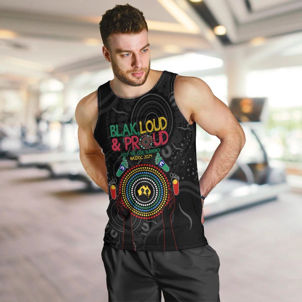 Blak Loud and Proud NAIDOC 2024 Men Tank Top Indigenous Aboriginal