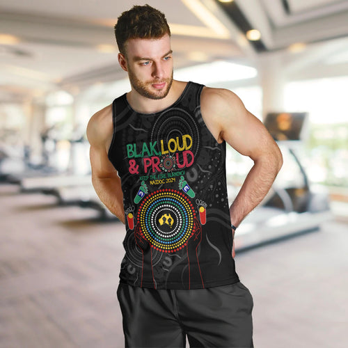 Blak Loud and Proud NAIDOC 2024 Men Tank Top Indigenous Aboriginal