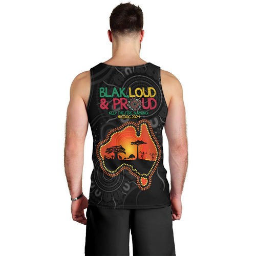 Blak Loud and Proud NAIDOC 2024 Men Tank Top Indigenous Aboriginal