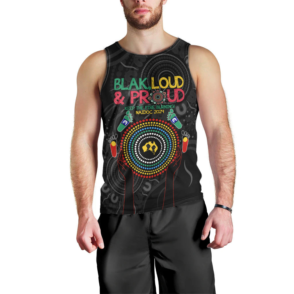Blak Loud and Proud NAIDOC 2024 Men Tank Top Indigenous Aboriginal