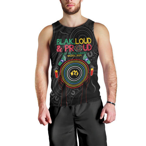 Blak Loud and Proud NAIDOC 2024 Men Tank Top Indigenous Aboriginal