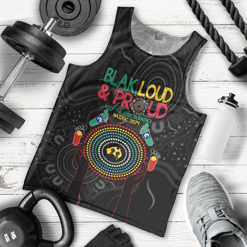 Blak Loud and Proud NAIDOC 2024 Men Tank Top Indigenous Aboriginal