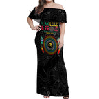 Blak Loud and Proud NAIDOC 2024 Off Shoulder Maxi Dress Indigenous Aboriginal