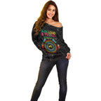 Blak Loud and Proud NAIDOC 2024 Off Shoulder Sweater Indigenous Aboriginal