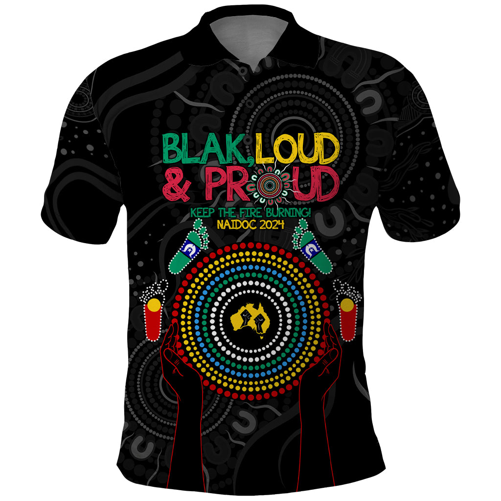 Blak Loud and Proud NAIDOC 2024 Polo Shirt Indigenous Aboriginal