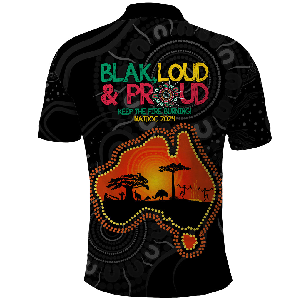 Blak Loud and Proud NAIDOC 2024 Polo Shirt Indigenous Aboriginal
