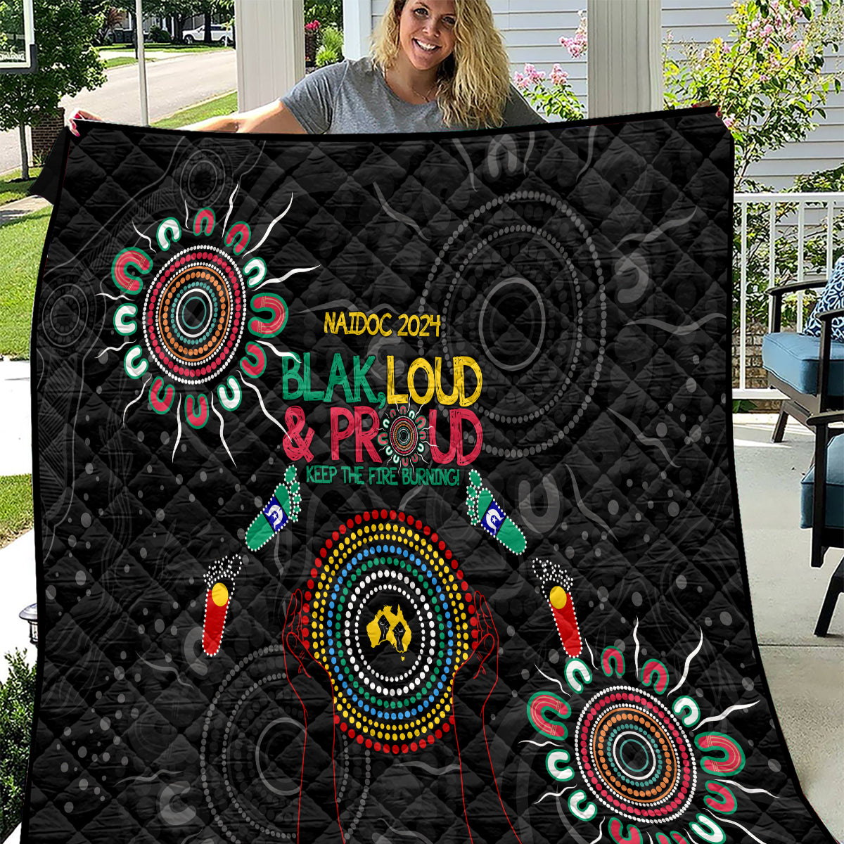 Blak Loud and Proud NAIDOC 2024 Quilt Indigenous Aboriginal