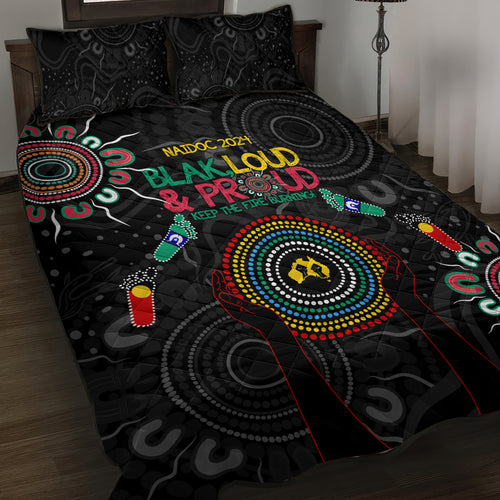 Blak Loud and Proud NAIDOC 2024 Quilt Bed Set Indigenous Aboriginal