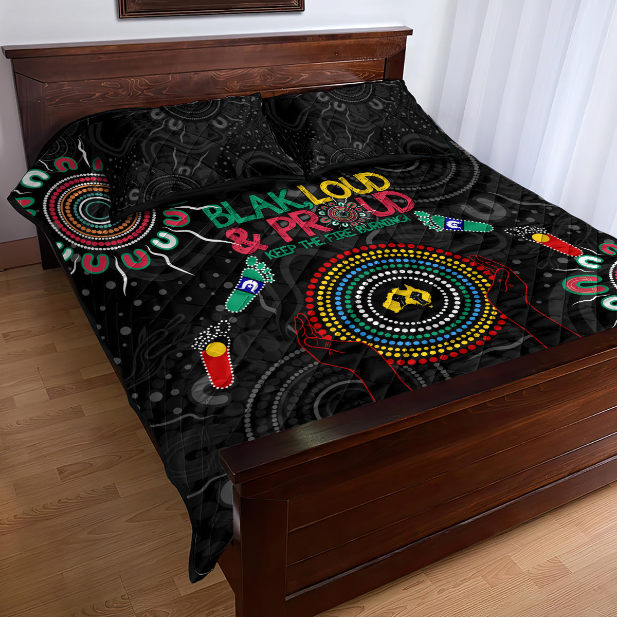 Blak Loud and Proud NAIDOC 2024 Quilt Bed Set Indigenous Aboriginal