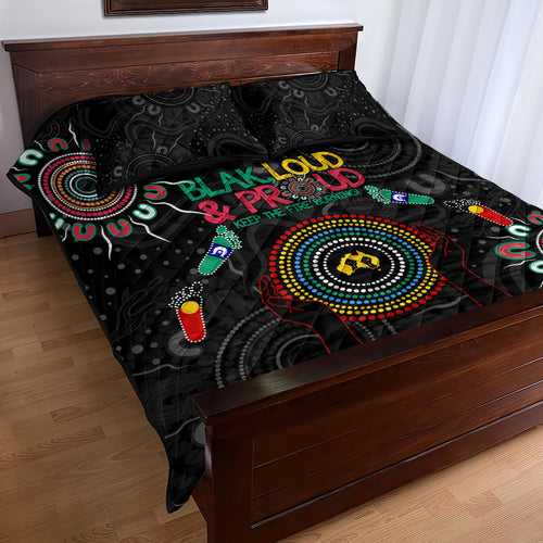 Blak Loud and Proud NAIDOC 2024 Quilt Bed Set Indigenous Aboriginal
