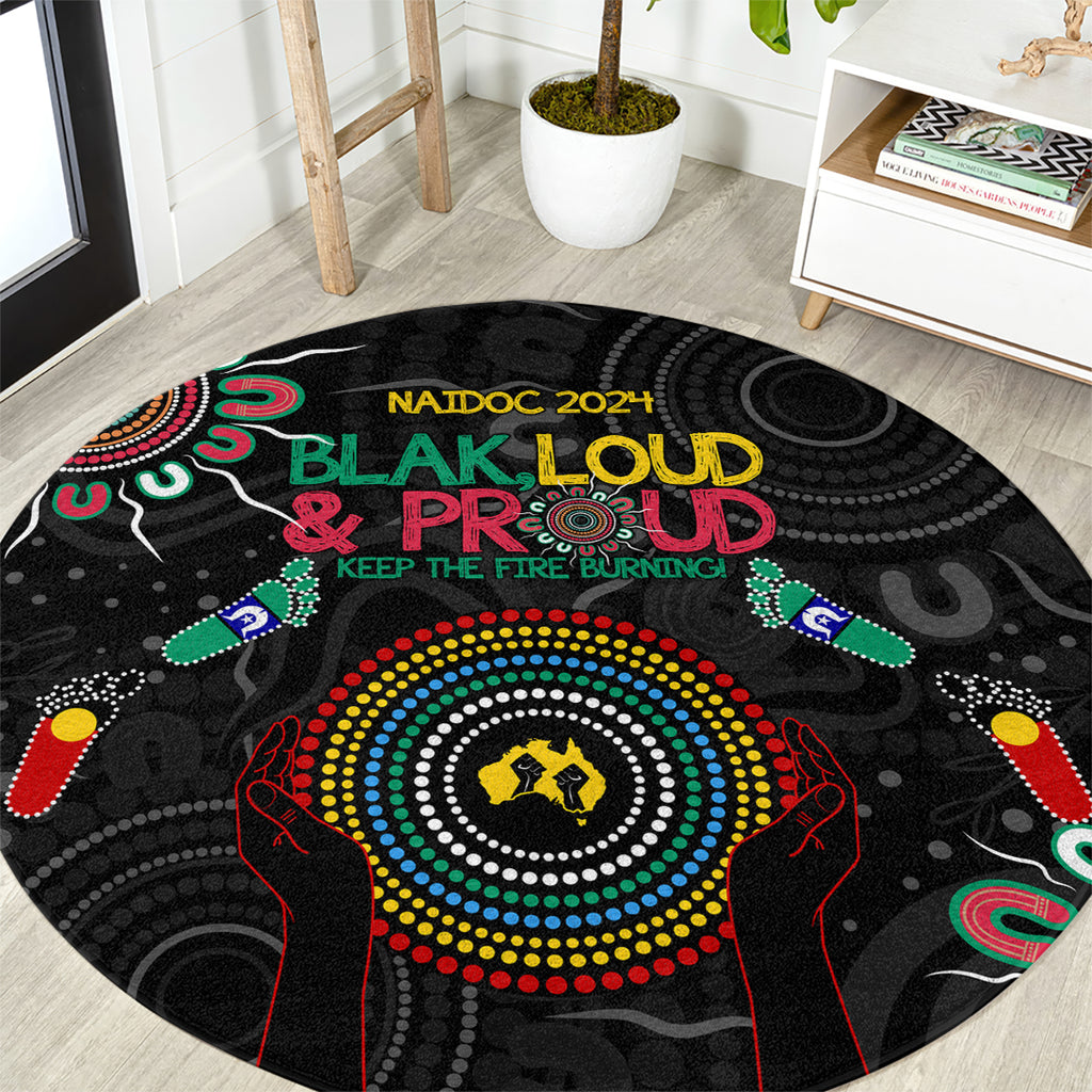 Blak Loud and Proud NAIDOC 2024 Round Carpet Indigenous Aboriginal