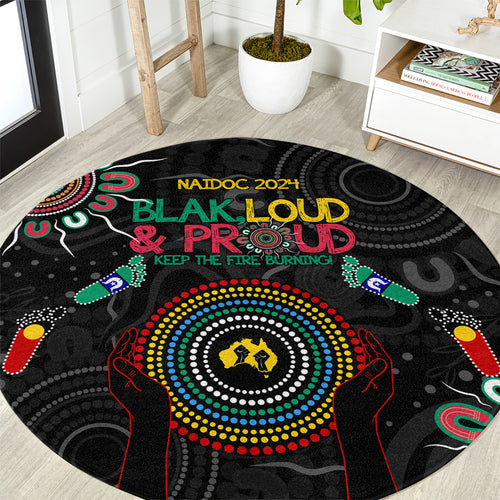 Blak Loud and Proud NAIDOC 2024 Round Carpet Indigenous Aboriginal