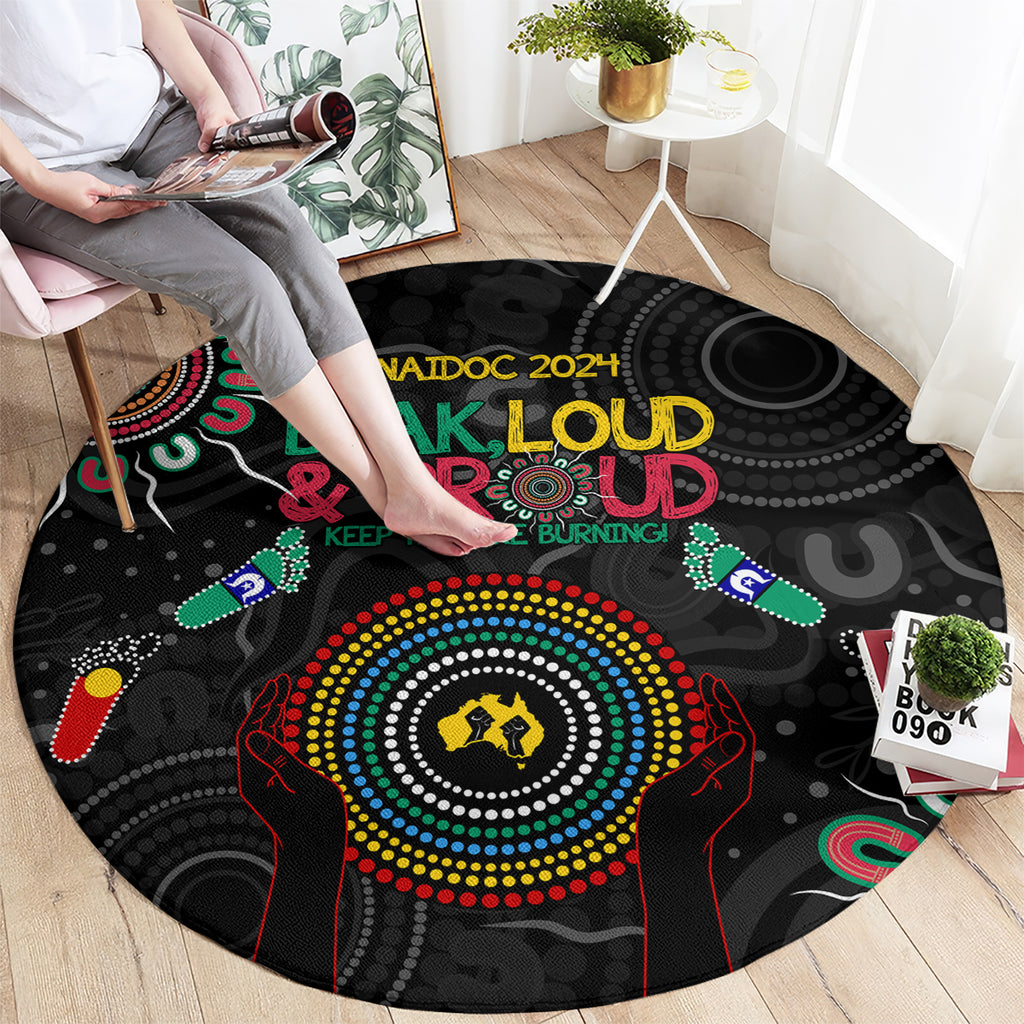 Blak Loud and Proud NAIDOC 2024 Round Carpet Indigenous Aboriginal