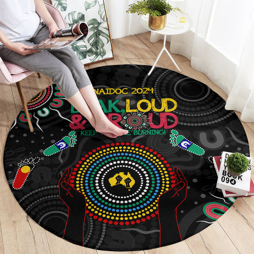 Blak Loud and Proud NAIDOC 2024 Round Carpet Indigenous Aboriginal