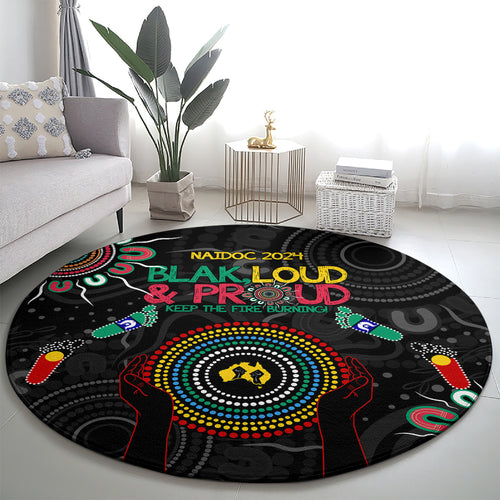 Blak Loud and Proud NAIDOC 2024 Round Carpet Indigenous Aboriginal