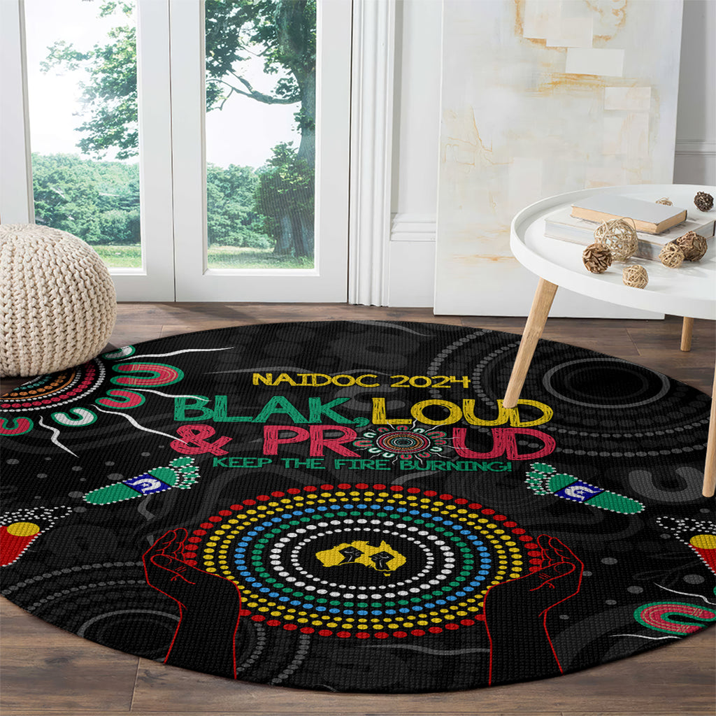 Blak Loud and Proud NAIDOC 2024 Round Carpet Indigenous Aboriginal