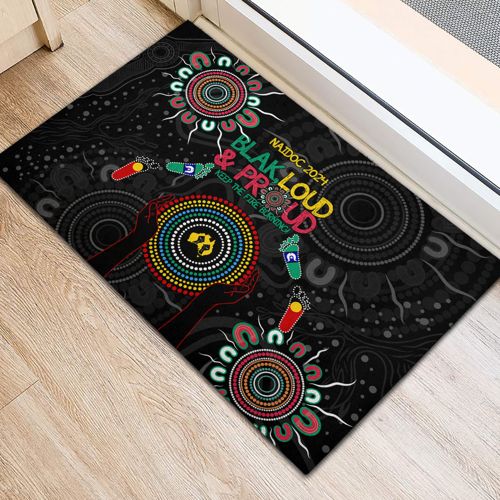Blak Loud and Proud NAIDOC 2024 Rubber Doormat Indigenous Aboriginal