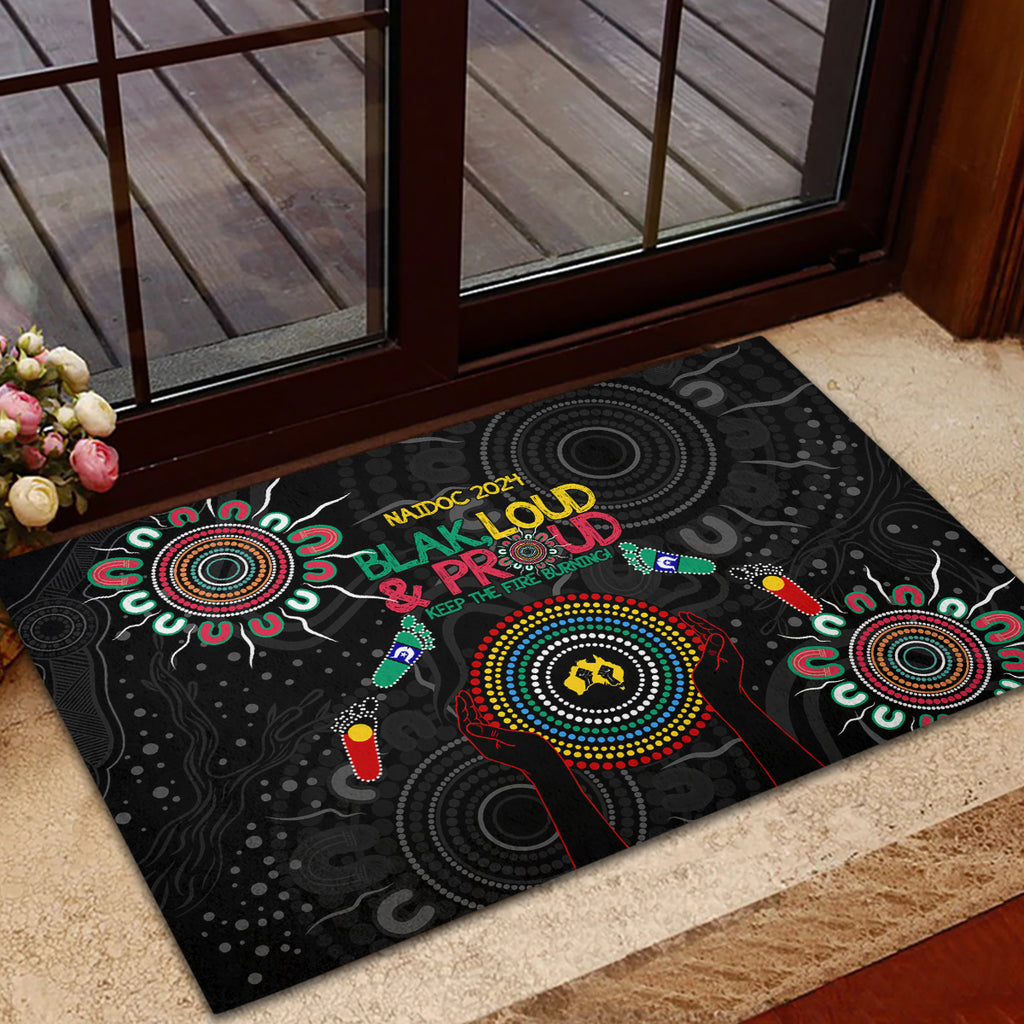 Blak Loud and Proud NAIDOC 2024 Rubber Doormat Indigenous Aboriginal
