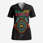 Blak Loud and Proud NAIDOC 2024 Scrub Top Indigenous Aboriginal - Aussie Hoodie