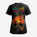 Blak Loud and Proud NAIDOC 2024 Scrub Top Indigenous Aboriginal - Aussie Hoodie