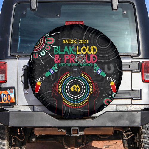 Blak Loud and Proud NAIDOC 2024 Spare Tire Cover Indigenous Aboriginal