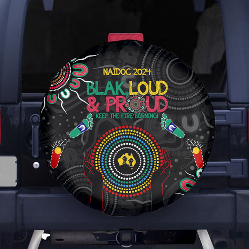 Blak Loud and Proud NAIDOC 2024 Spare Tire Cover Indigenous Aboriginal