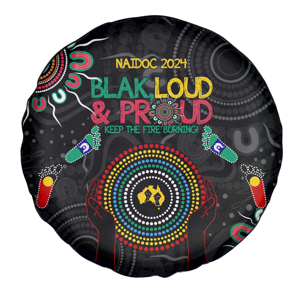 Blak Loud and Proud NAIDOC 2024 Spare Tire Cover Indigenous Aboriginal