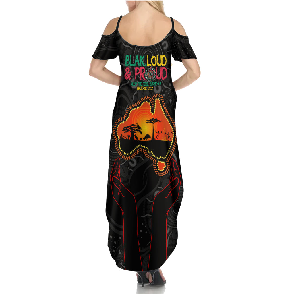 Blak Loud and Proud NAIDOC 2024 Summer Maxi Dress Indigenous Aboriginal
