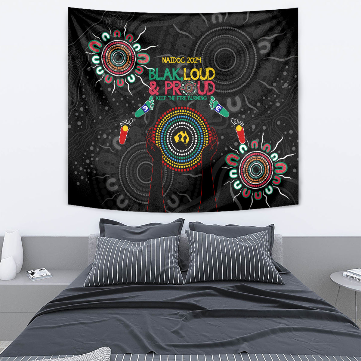 Blak Loud and Proud NAIDOC 2024 Tapestry Indigenous Aboriginal