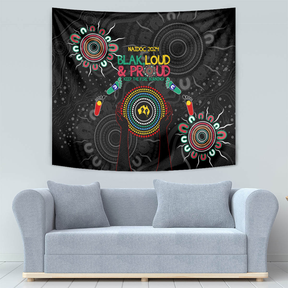 Blak Loud and Proud NAIDOC 2024 Tapestry Indigenous Aboriginal