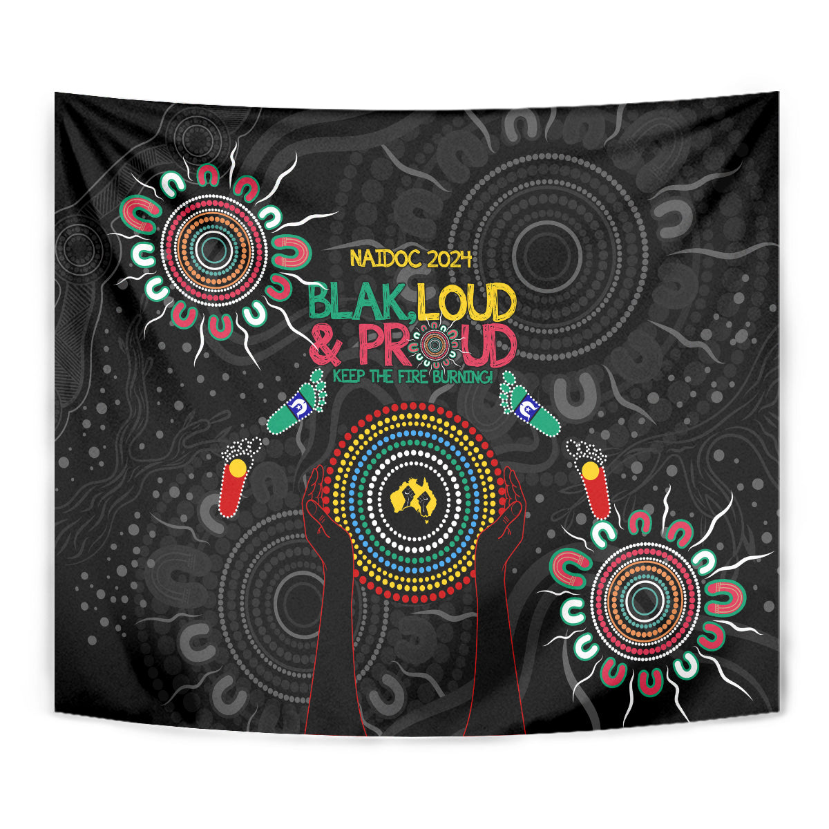 Blak Loud and Proud NAIDOC 2024 Tapestry Indigenous Aboriginal