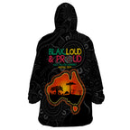 Blak Loud and Proud NAIDOC 2024 Wearable Blanket Hoodie Indigenous Aboriginal
