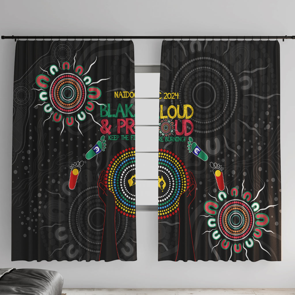 Blak Loud and Proud NAIDOC 2024 Window Curtain Indigenous Aboriginal
