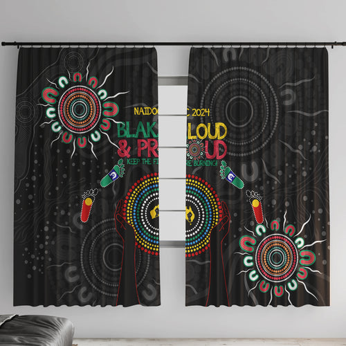Blak Loud and Proud NAIDOC 2024 Window Curtain Indigenous Aboriginal