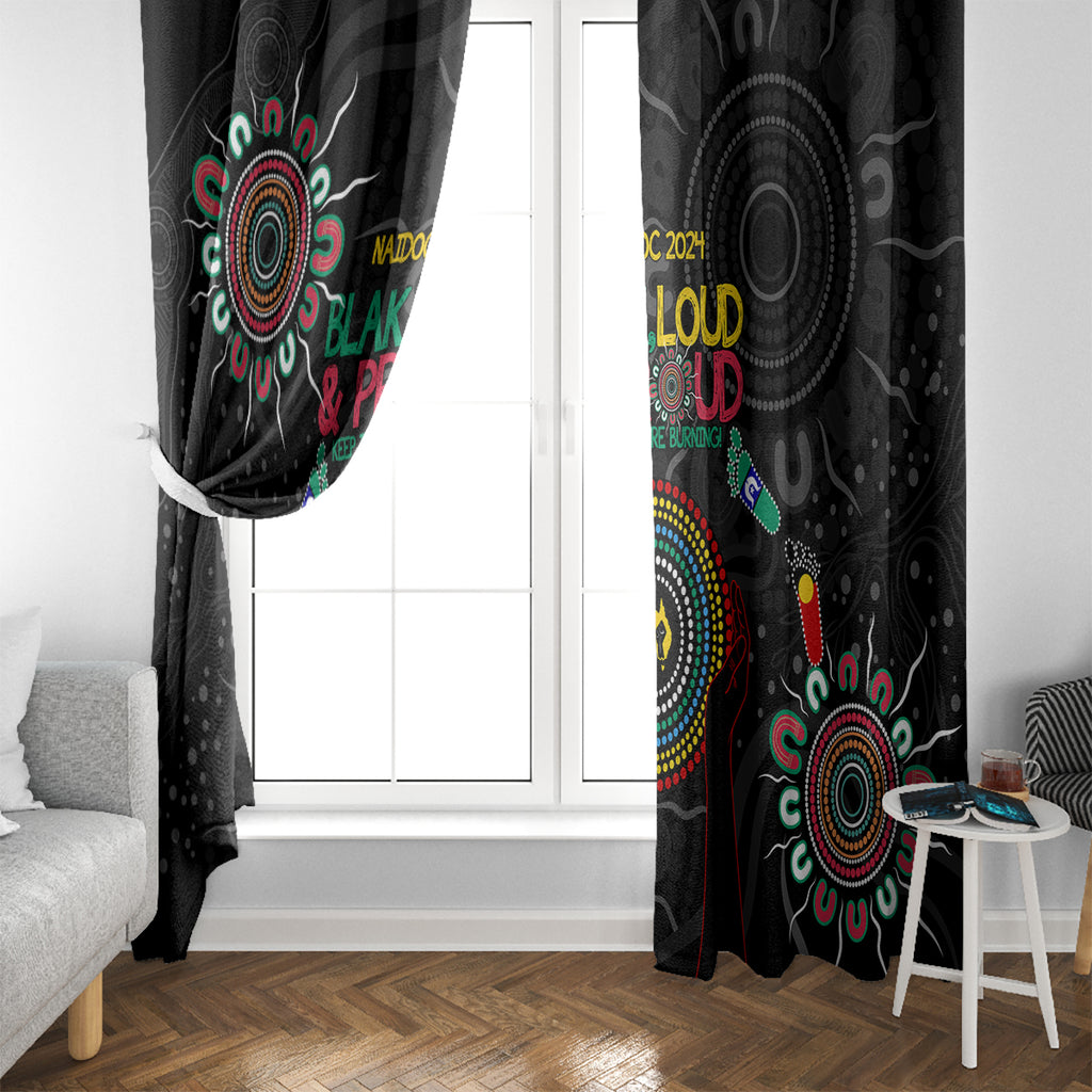 Blak Loud and Proud NAIDOC 2024 Window Curtain Indigenous Aboriginal
