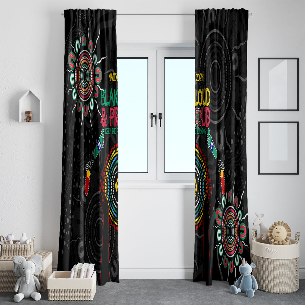 Blak Loud and Proud NAIDOC 2024 Window Curtain Indigenous Aboriginal