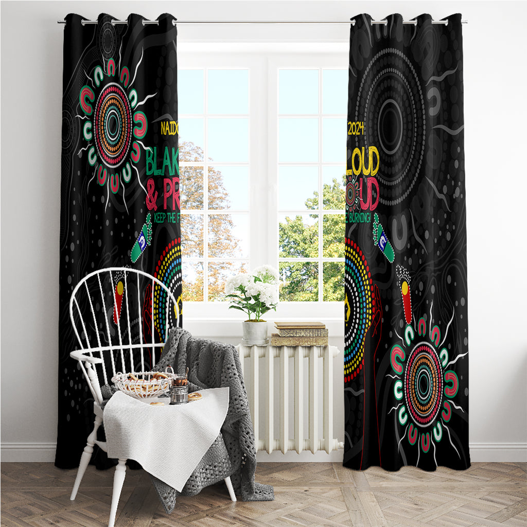 Blak Loud and Proud NAIDOC 2024 Window Curtain Indigenous Aboriginal
