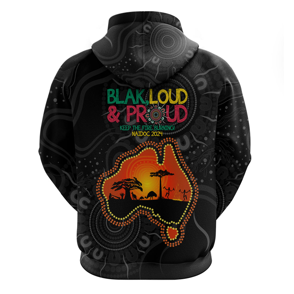 Blak Loud and Proud NAIDOC 2024 Zip Hoodie Indigenous Aboriginal