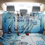 Personalised Keep the Fire Burning NAIDOC 2024 Back Car Seat Cover Aboriginal Dot with Crocodile