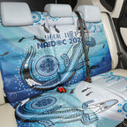 Personalised Keep the Fire Burning NAIDOC 2024 Back Car Seat Cover Aboriginal Dot with Crocodile