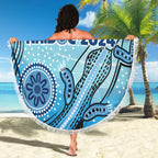 Personalised Keep the Fire Burning NAIDOC 2024 Beach Blanket Aboriginal Dot with Crocodile