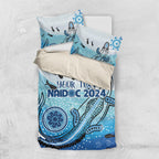Personalised Keep the Fire Burning NAIDOC 2024 Bedding Set Aboriginal Dot with Crocodile