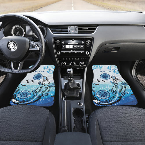 Personalised Keep the Fire Burning NAIDOC 2024 Car Mats Aboriginal Dot with Crocodile